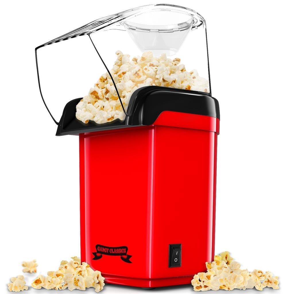 Gadgy Machine à Pop Corn Portable Retro Popcorn Maker Air Chaud Sans Gras Huile 