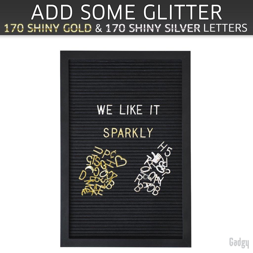 84176 Balt Essentials Black Letter Board with Letters 12X18 